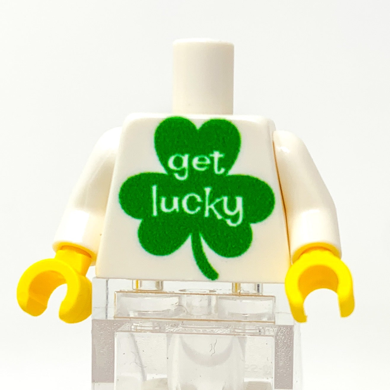 B3 Customs® Printed Get Lucky St. Patrick's Day Minifig Torso B3 Customs