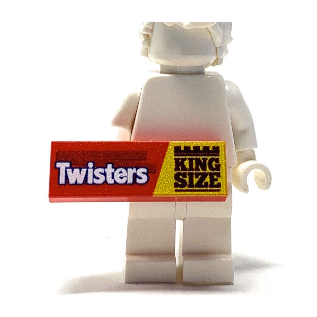 Twisters Candy (King Size) - Custom Printed 1x3 Tile made using LEGO part - B3 Customs B3 Customs
