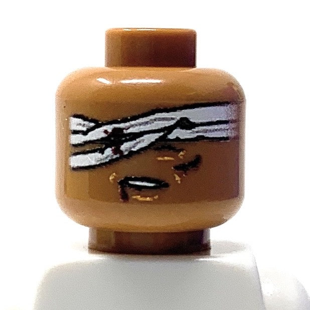 Bandaged Head - Custom LEGO Military Part Medium Flesh B3 Customs