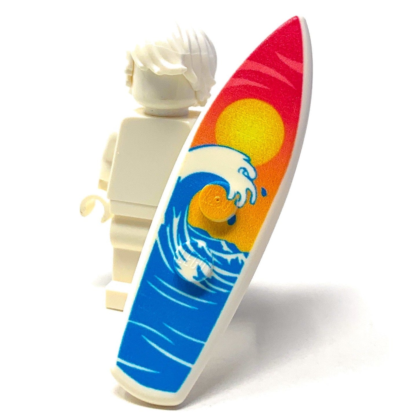 B3 Customs® Printed Sunset Wave Surfboard made from LEGO® bricks B3 Customs