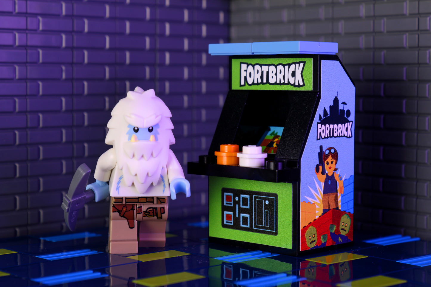 Fortbrick Arcade Machine Building Set made using LEGO parts B3 Customs