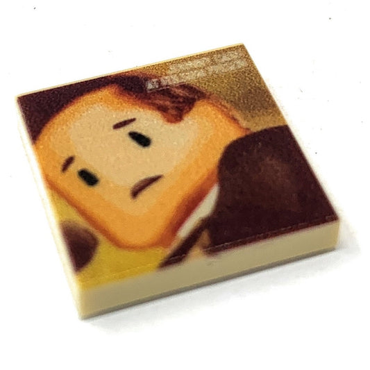 Bricky Cash at Folsom Prison Music Album Cover (2x2 Tile) made using LEGO parts - B3 Customs B3 Customs