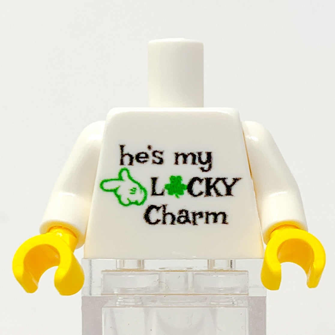 B3 Customs® Printed He's My Lucky Charm St. Patrick's Day Minifig Torso B3 Customs