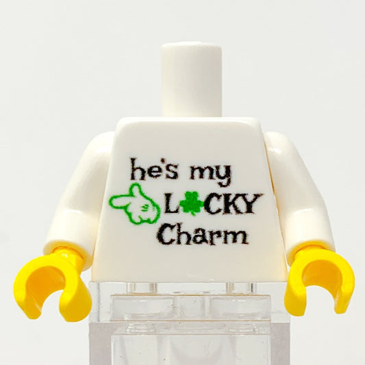 B3 Customs® Printed He's My Lucky Charm St. Patrick's Day Minifig Torso B3 Customs