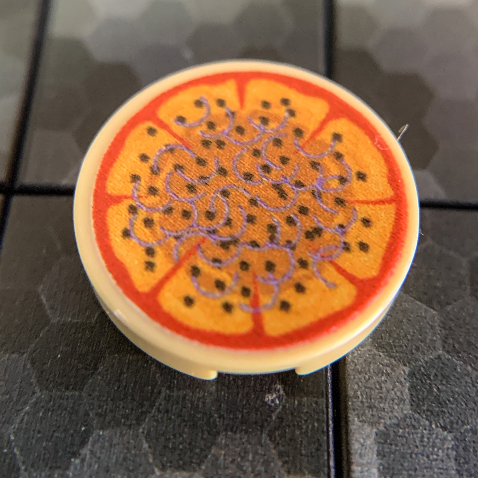 Sausage & Onions Pizza Pie - Custom (2x2 Round Tile) B3 Customs