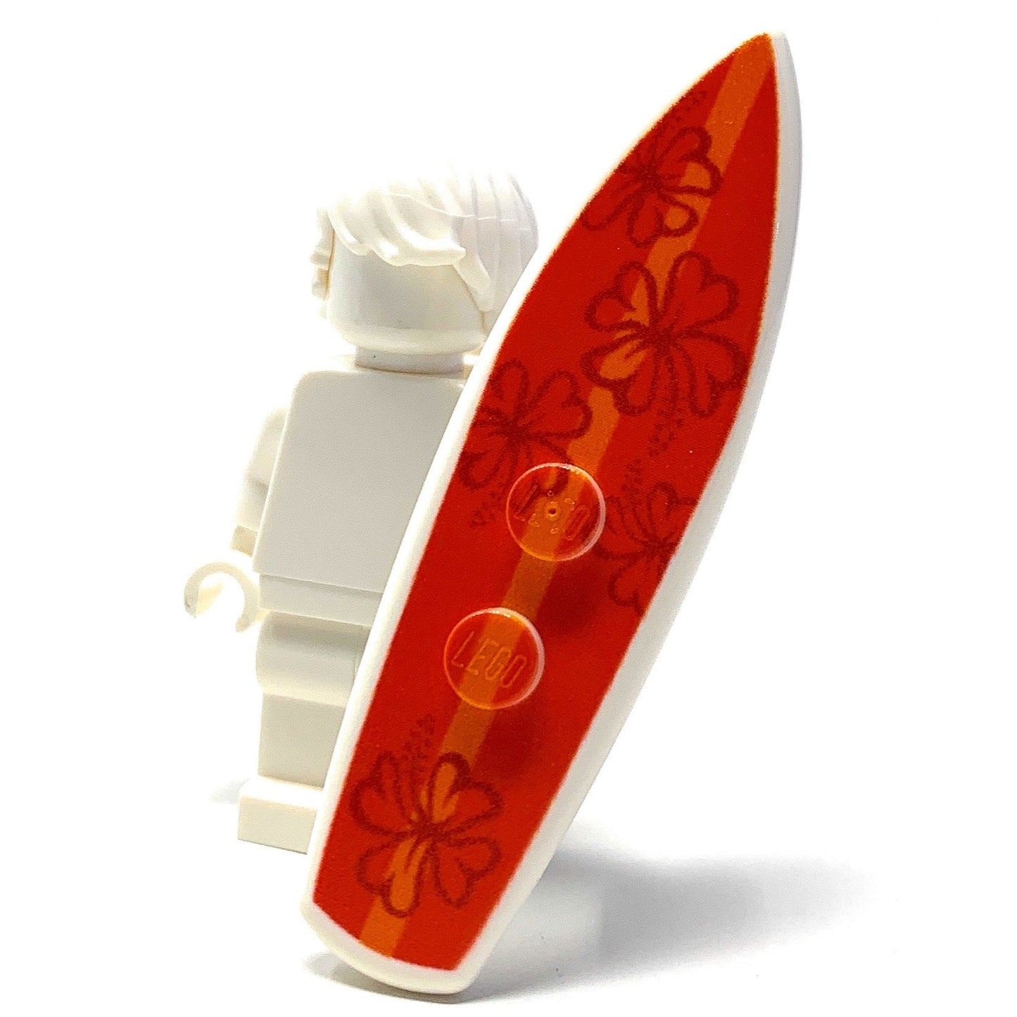 B3 Customs® Printed Hibiscus Surfboard made from LEGO® bricks B3 Customs