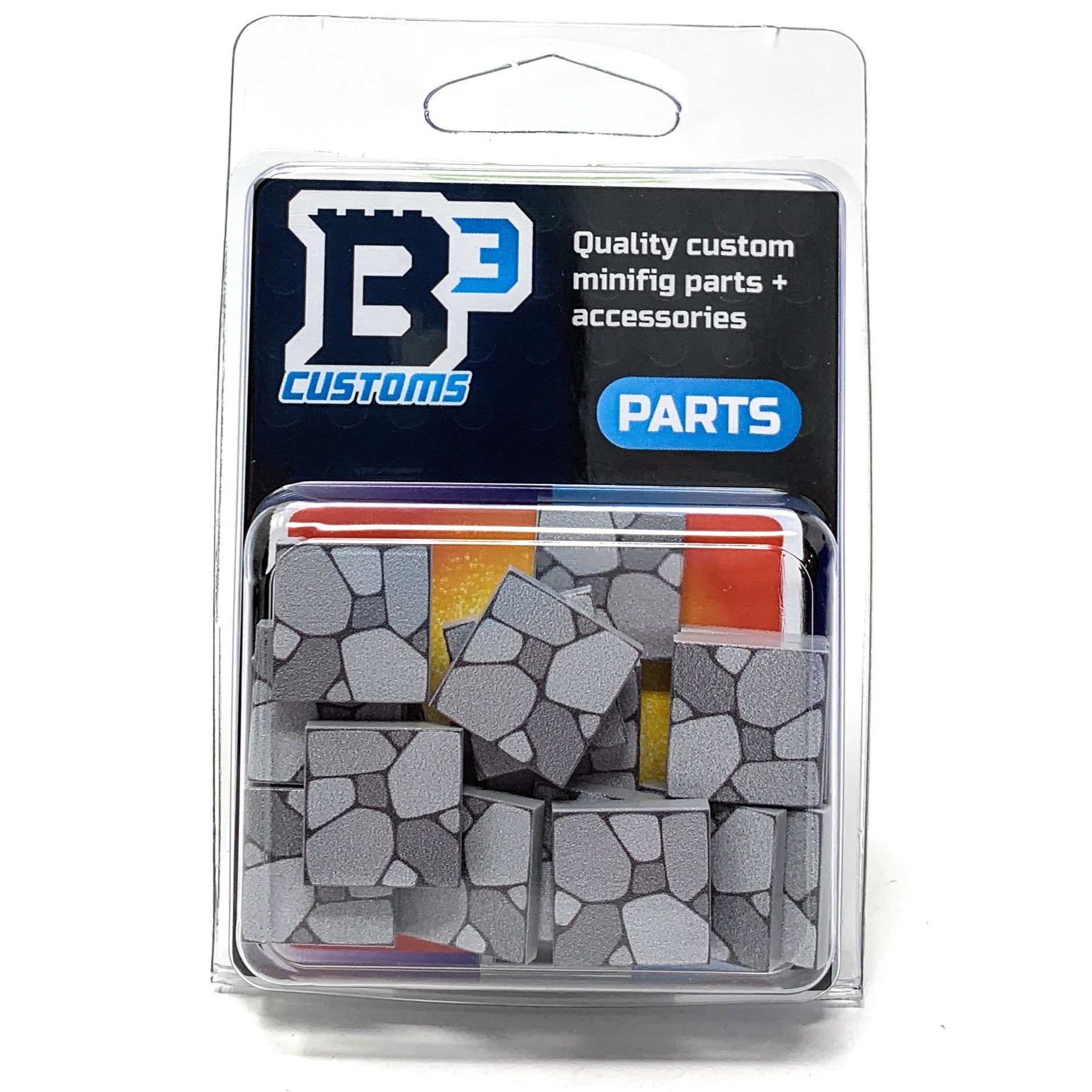 Cobblestone Tile Part Pack (20 Tiles) made with LEGO parts - B3 Customs B3 Customs
