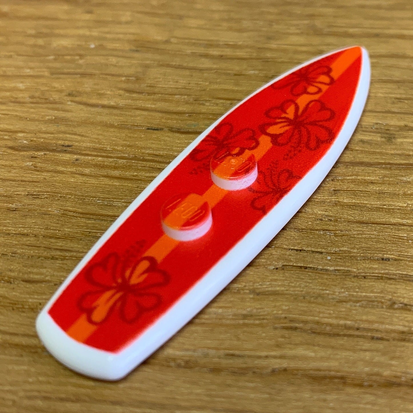 B3 Customs® Printed Hibiscus Surfboard made from LEGO® bricks B3 Customs