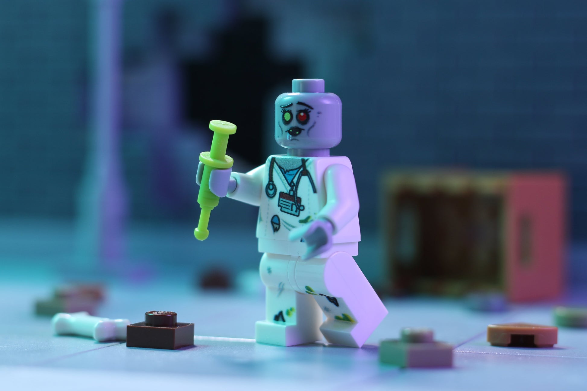 Zombie Nurse - Custom Minifig made using LEGO parts B3 Customs