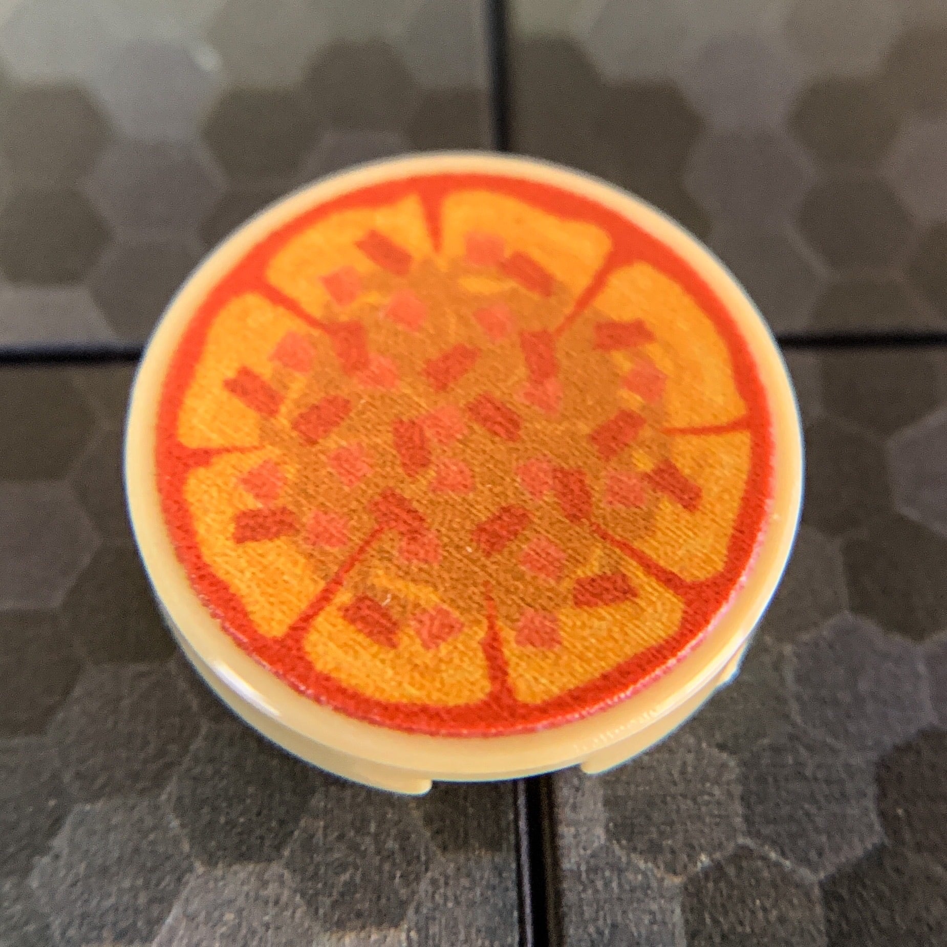 Ham & Bacon Pizza Pie - Custom (2x2 Round Tile) B3 Customs