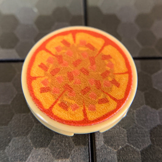 Ham & Bacon Pizza Pie - Custom (2x2 Round Tile) B3 Customs