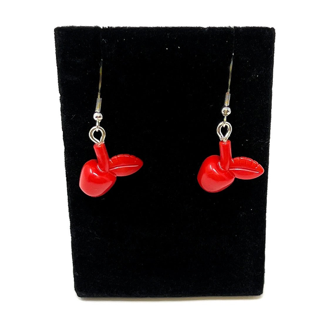 B3 Customs® Apple Earrings made from LEGO Bricks Red B3 Customs