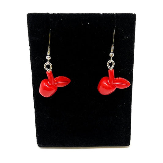 B3 Customs® Apple Earrings made from LEGO Bricks Red B3 Customs