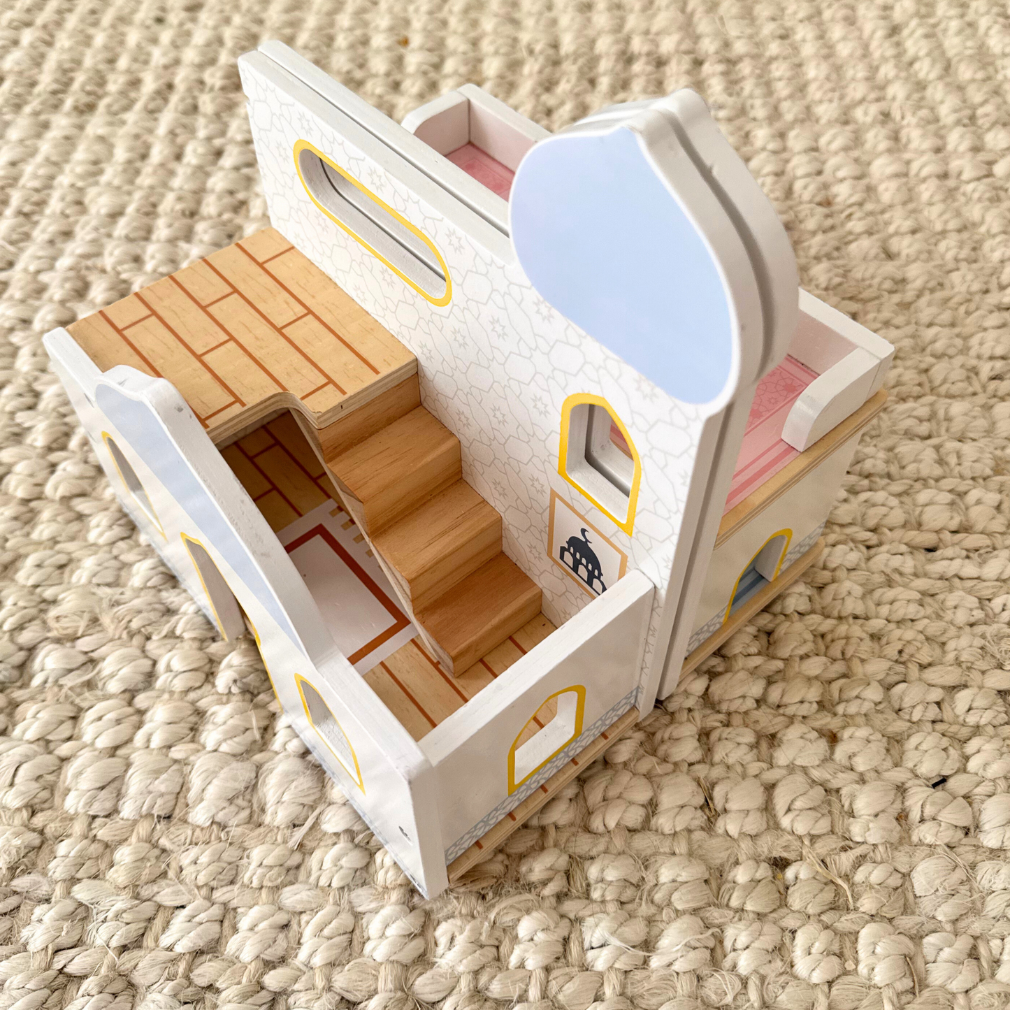 Masjid Playhouse: Wooden Islamic Dollhouse by Puzzle Planet - Educational Toy Mosque for Kids