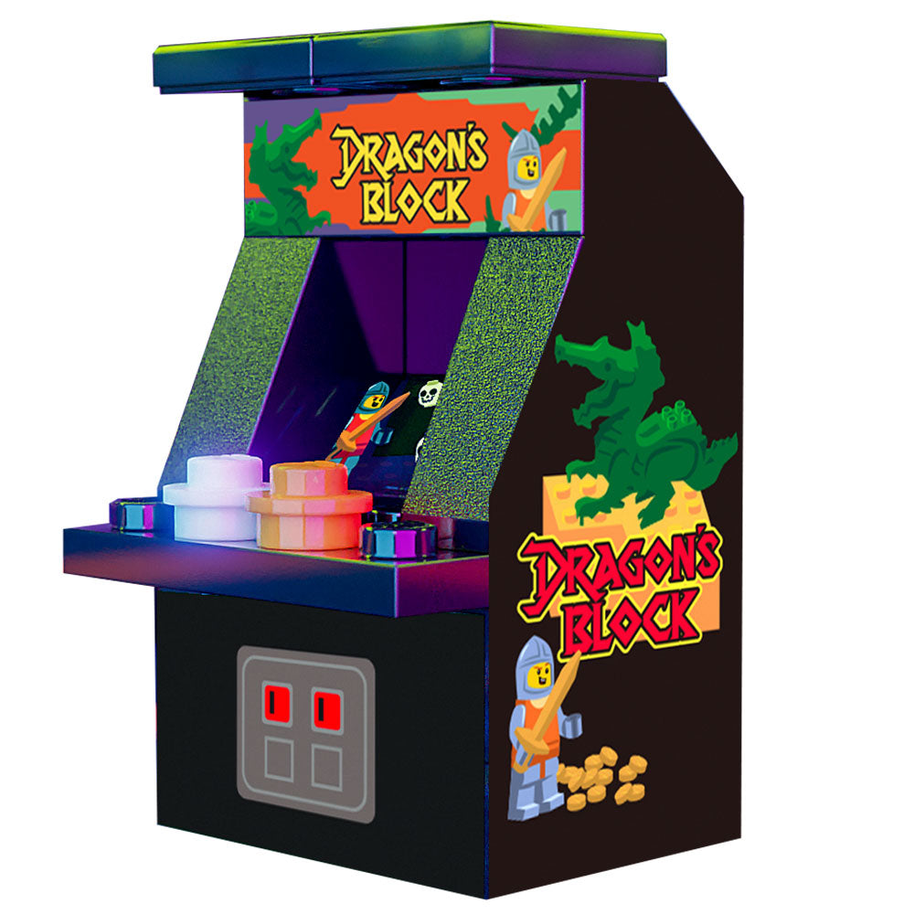 Dragon's Block Arcade Machine Toy Building Kit made using LEGO parts - B3 Customs B3 Customs