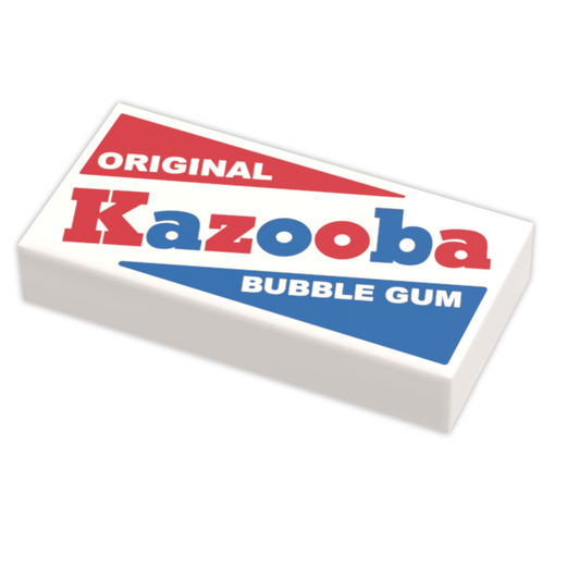 Kazooba Minifig Bubble Gum made using LEGO parts B3 Customs