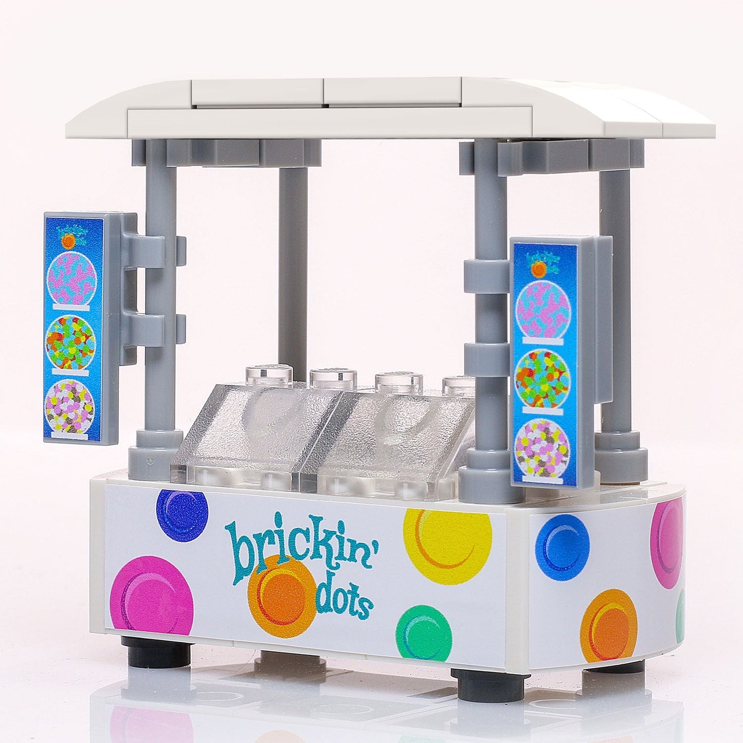 Brickin' Dots Ice Cream Food Stand made using LEGO parts - B3 Customs B3 Customs