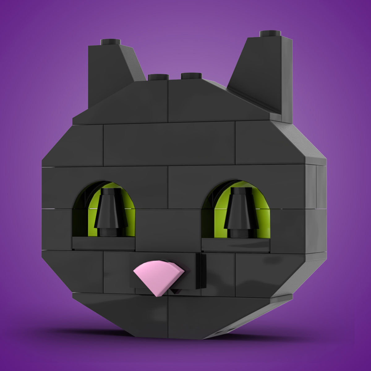Custom Halloween Black Cat made using LEGO parts B3 Customs