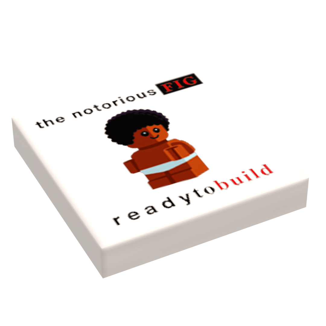 Notorious FIG, Ready to Build Music Album Cover (2x2 Tile) made using LEGO parts - B3 Customs B3 Customs
