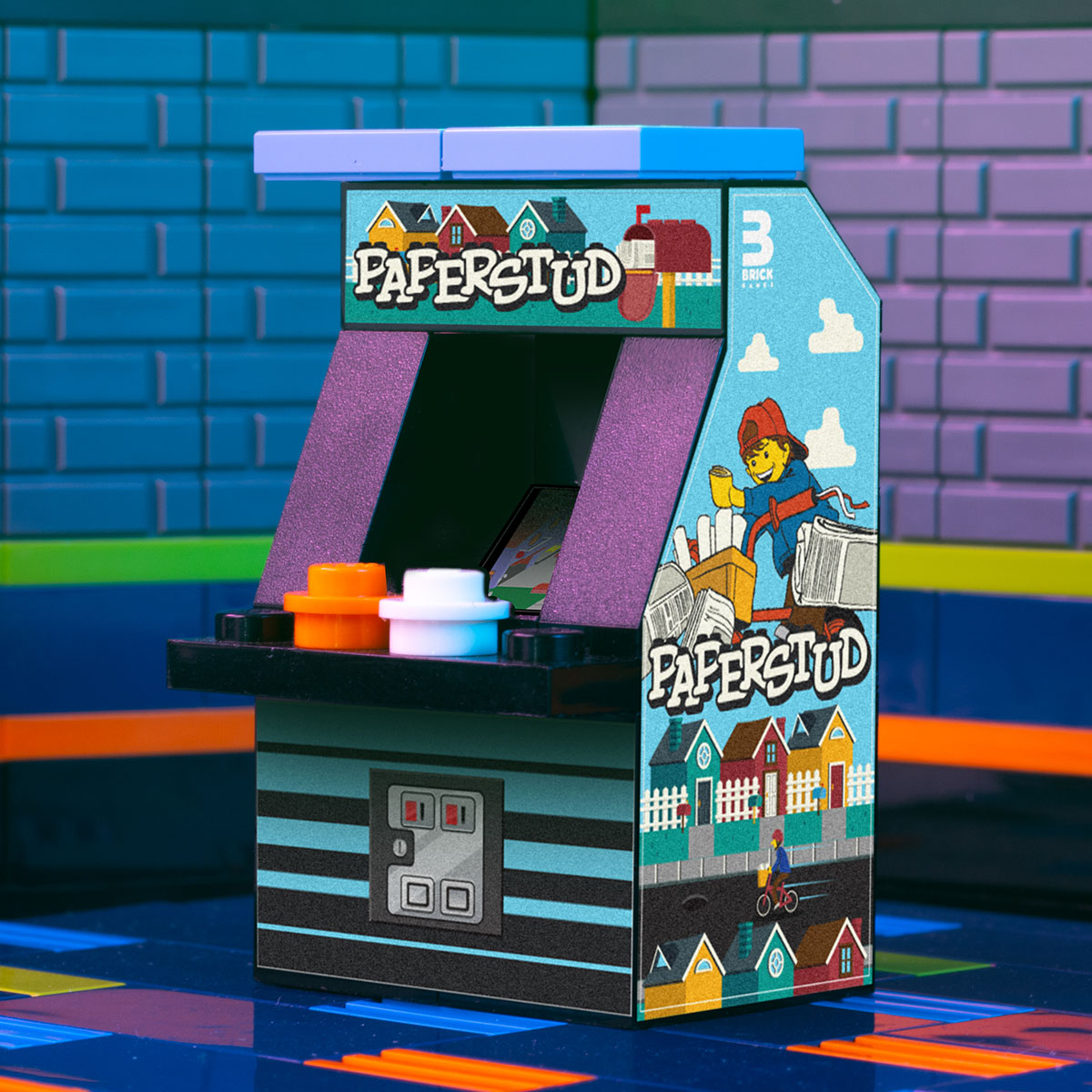 Paper Stud - B3 Customs Arcade Machine made using LEGO parts B3 Customs