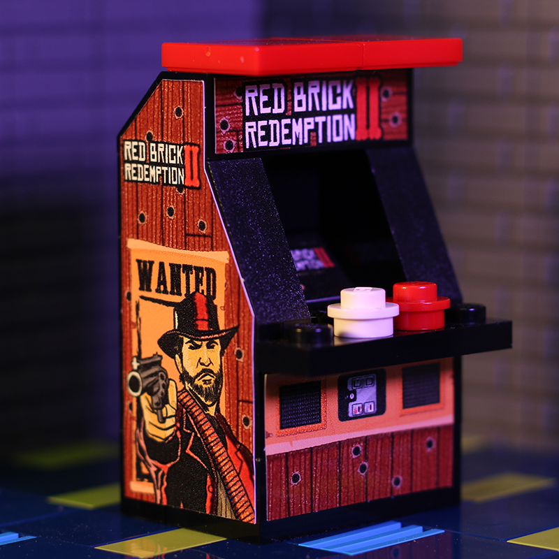 Red Brick Redemption II Minifig Arcade Game B3 Customs