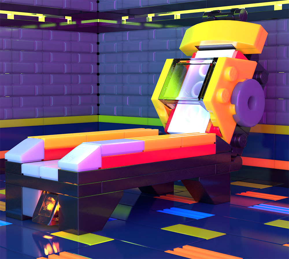 Roller Ball Arcade Machine made from LEGO parts B3 Customs