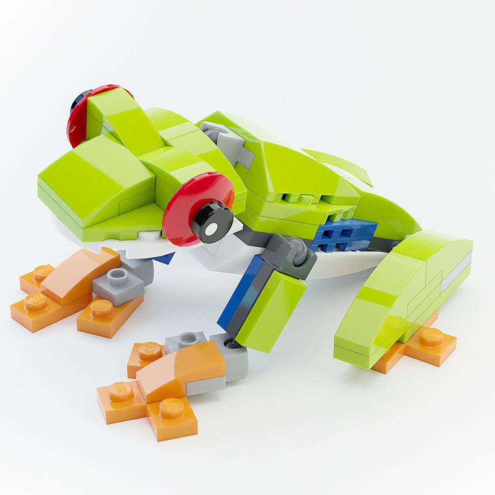 Red-Eye Tree Frog - Custom Building Set made using LEGO parts - B3 Customs B3 Customs