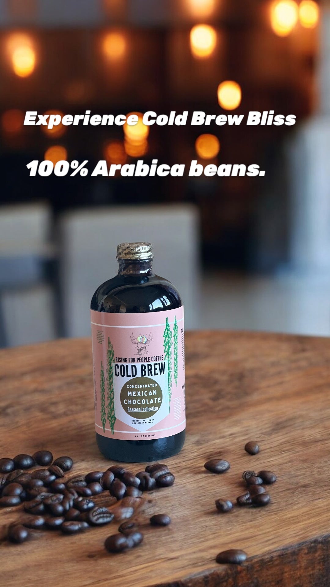 Limited Edition Mexican Chocolate Cold Brew Concentrate Coffee — Light Roast Whole Bean Coffee