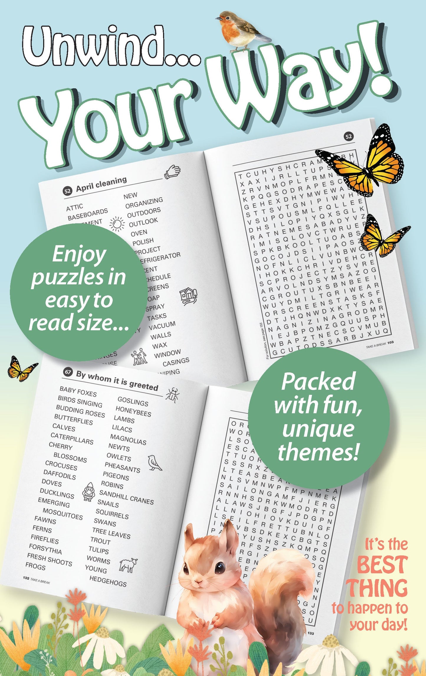 World's Best Puzzle- Word Search 25.01.21: Large Print, 71 Spring Themed Puzzles! The Perfect Way To Unwind & Sharpen Your Brain, Skills, Unplug & Relax! Magazine Shop US