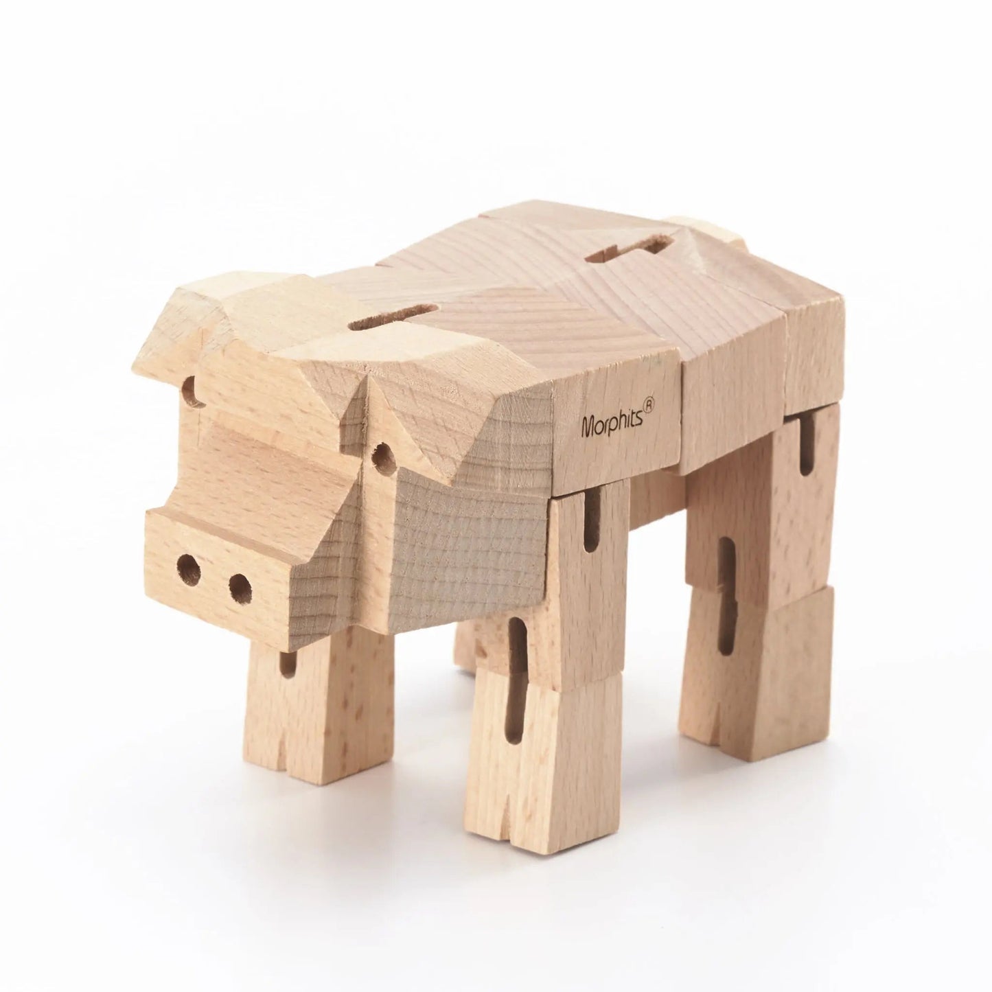 Modern Wooden Pig Decor – Interactive Puzzle & Art Piece