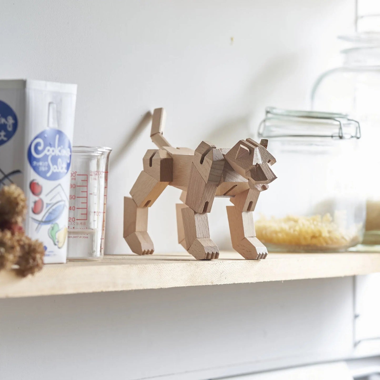 Morphits® Modern Wooden Tiger Decor – Interactive Puzzle & Art Piece Yoshiaki Ito Design