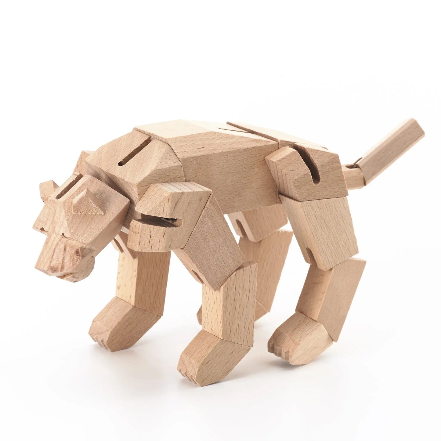 Morphits® Modern Wooden Tiger Decor – Interactive Puzzle & Art Piece Yoshiaki Ito Design