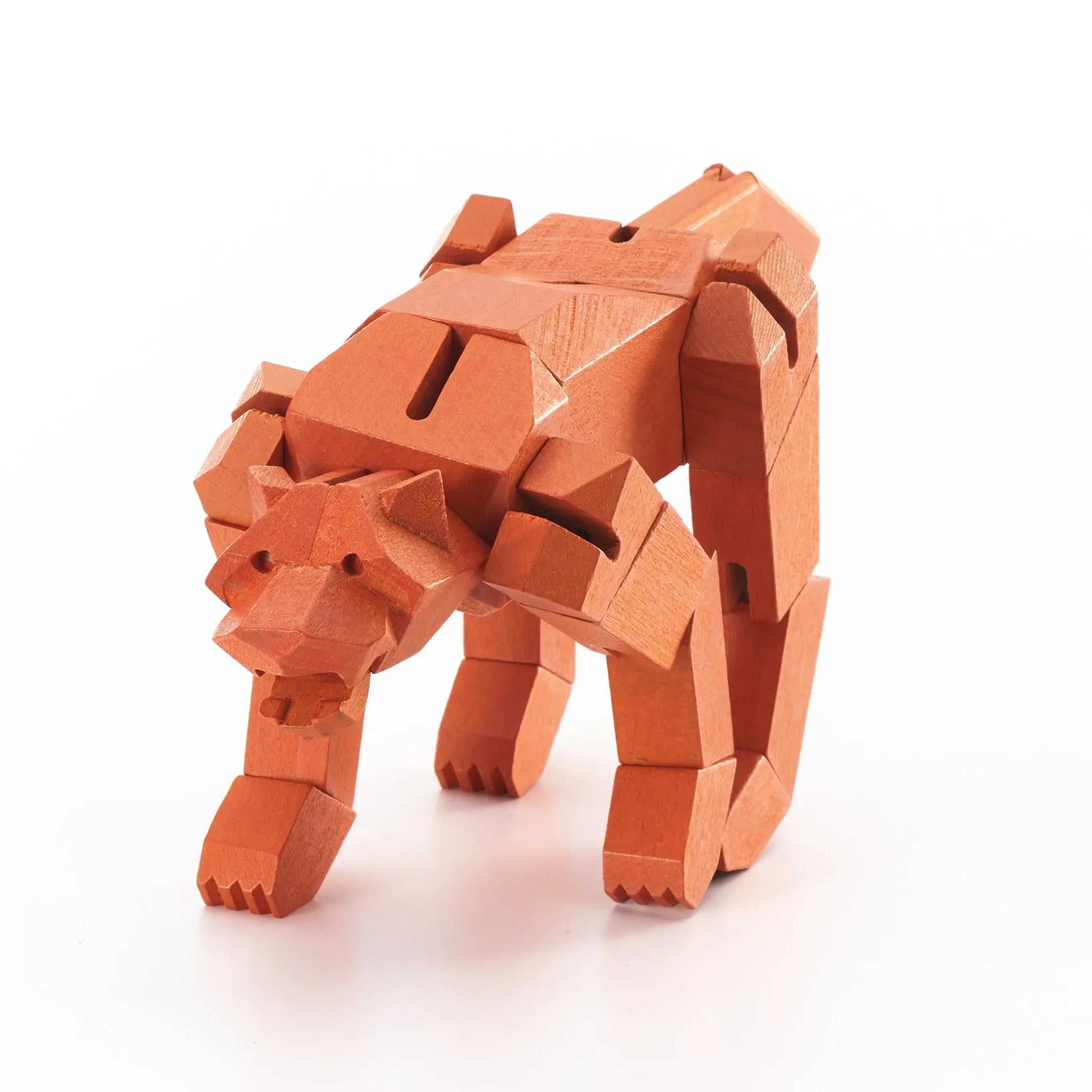 Morphits® Modern Wooden Tiger Decor – Interactive Puzzle & Art Piece Yoshiaki Ito Design