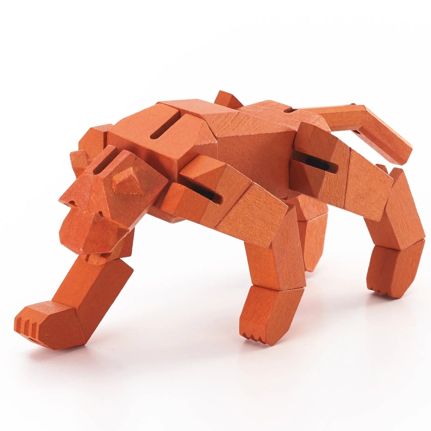 Morphits® Modern Wooden Tiger Decor – Interactive Puzzle & Art Piece Yoshiaki Ito Design