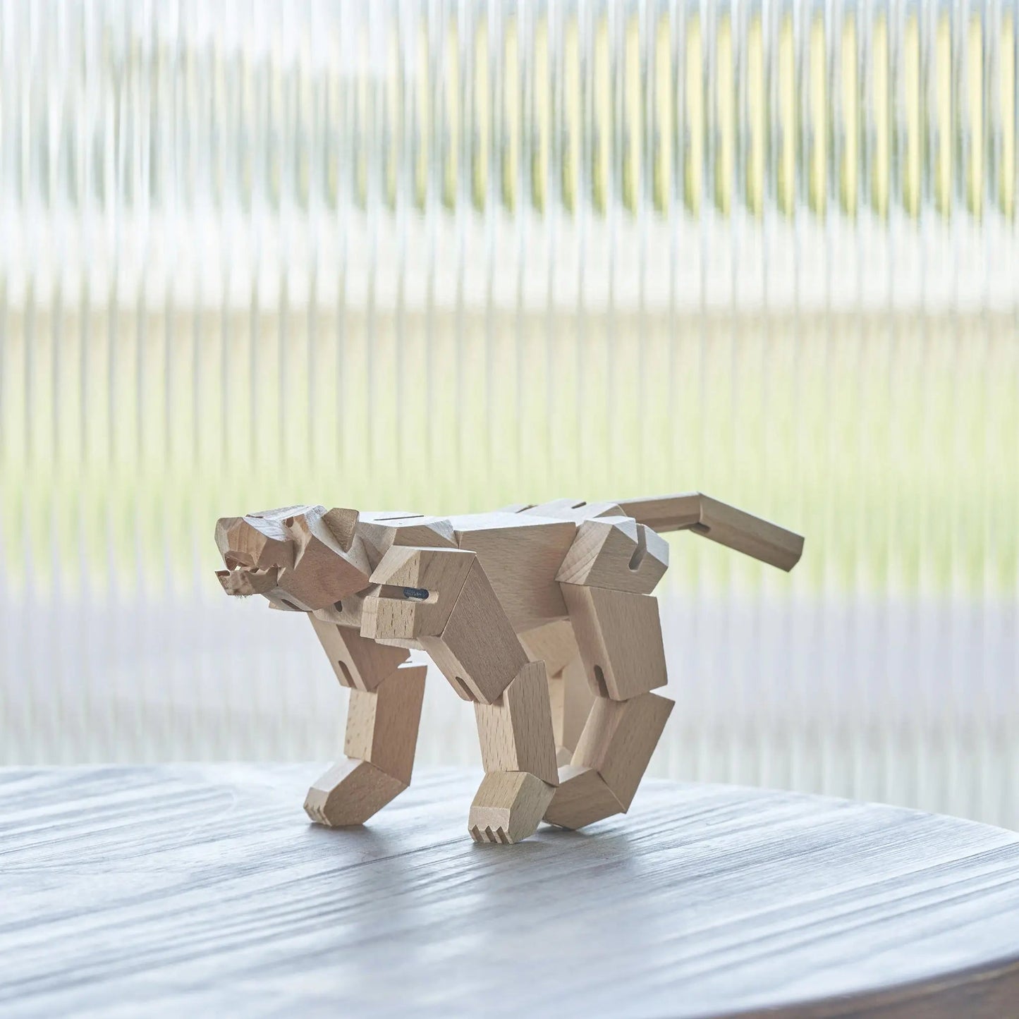 Morphits® Modern Wooden Tiger Decor – Interactive Puzzle & Art Piece Yoshiaki Ito Design