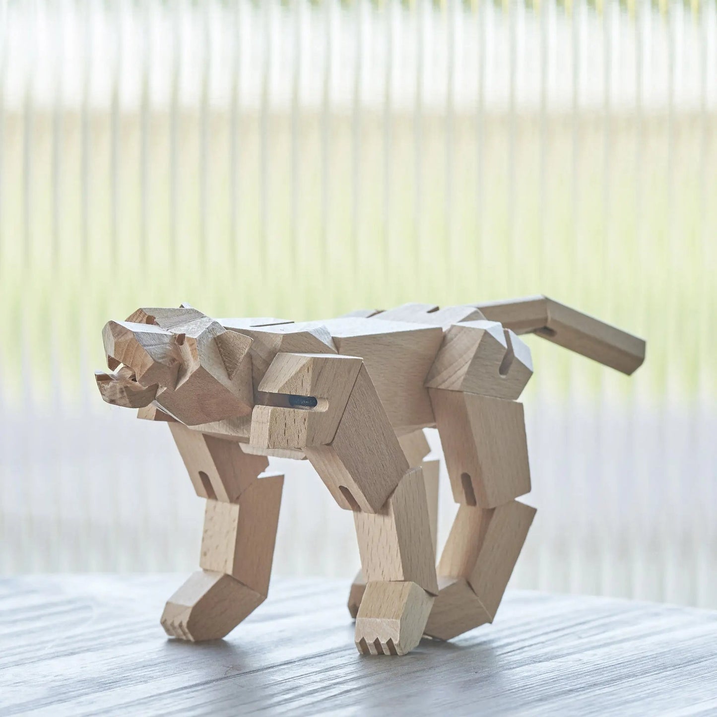 Morphits® Modern Wooden Tiger Decor – Interactive Puzzle & Art Piece Yoshiaki Ito Design