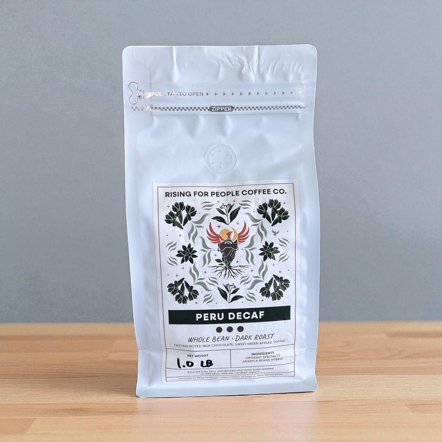Peru Decaf — Decaf Medium-Dark Roast Whole Bean Coffee