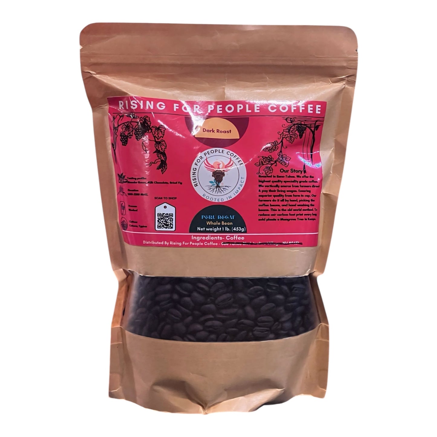 Peru Decaf — Decaf Medium-Dark Roast Whole Bean Coffee