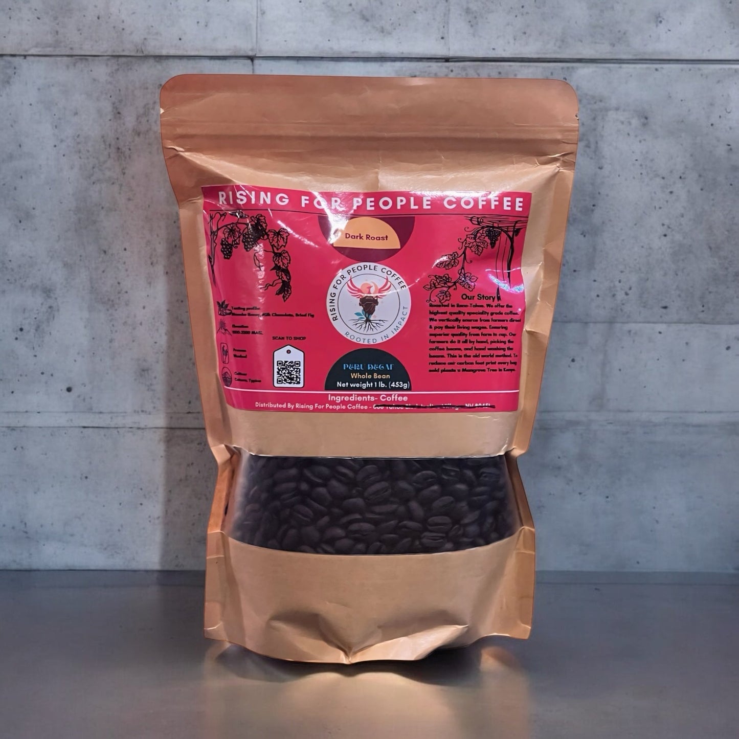 Peru Decaf — Decaf Medium-Dark Roast Whole Bean Coffee
