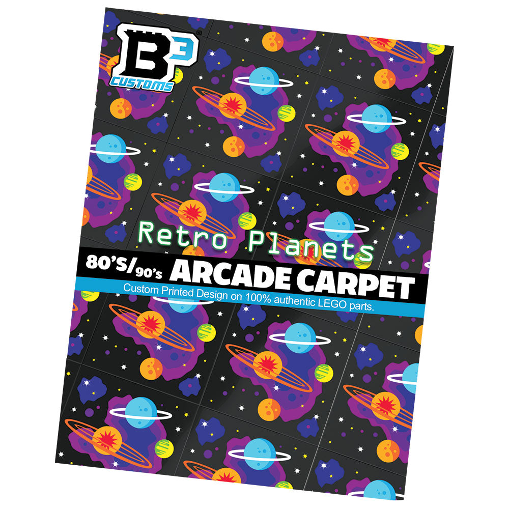 80's and 90's Arcade Carpet 6x6 Tiles (Planets) made with LEGO parts - Pack of 10 B3 Customs