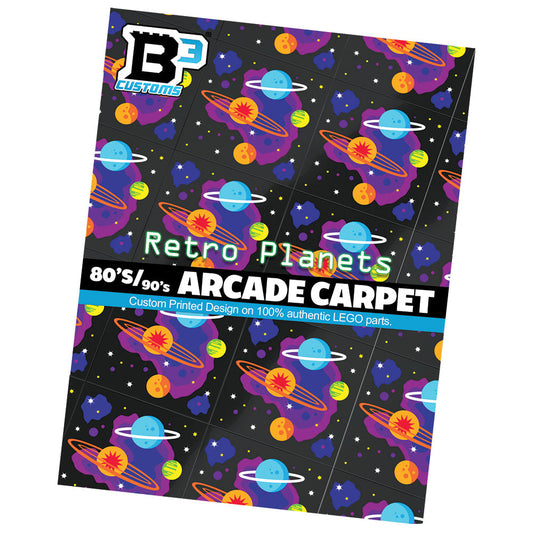 80's and 90's Arcade Carpet 6x6 Tiles (Planets) made with LEGO parts - Pack of 10 B3 Customs