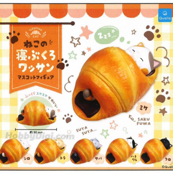 CAT'S SLEEPING BAG CROISSANT MASCOT FIGURE Anime Pop