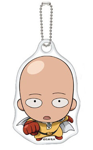 ONE PUNCH MAN MIAGETE RUBBER TRADING KEYCHAIN Anime Pop