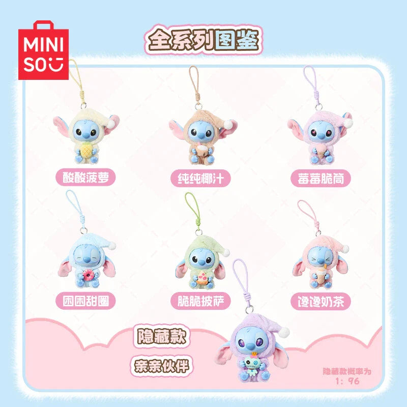 [In Stock] MINISO Stitch Eat Something Before Sleep Plush Keychain Blind Box Ralphie's Funhouse