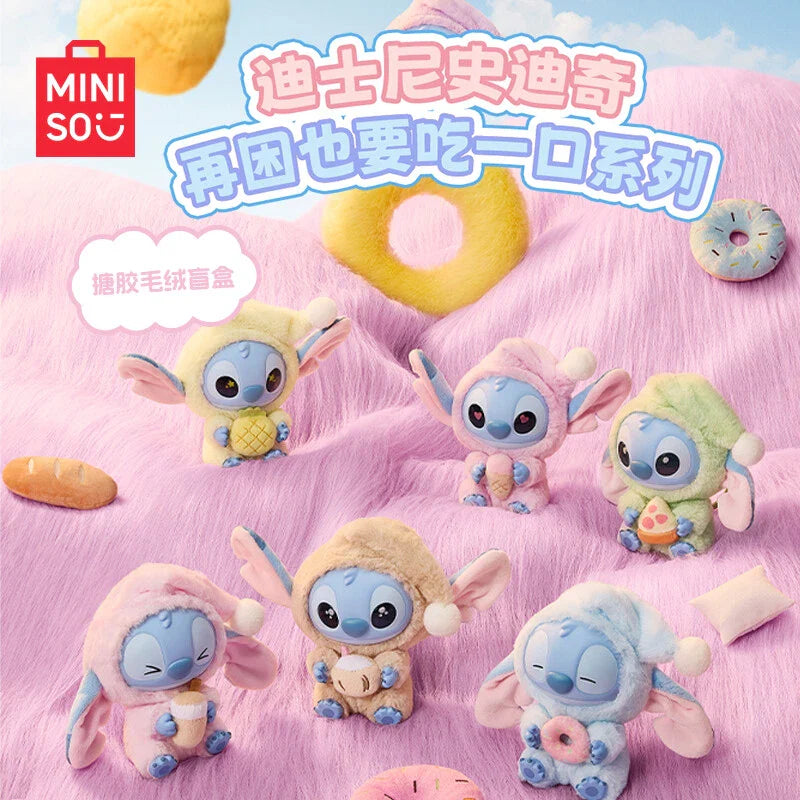 [In Stock] MINISO Stitch Eat Something Before Sleep Plush Keychain Blind Box Ralphie's Funhouse