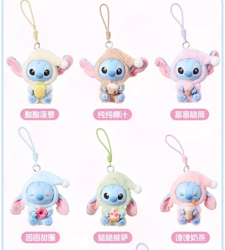 [In Stock] MINISO Stitch Eat Something Before Sleep Plush Keychain Blind Box Ralphie's Funhouse