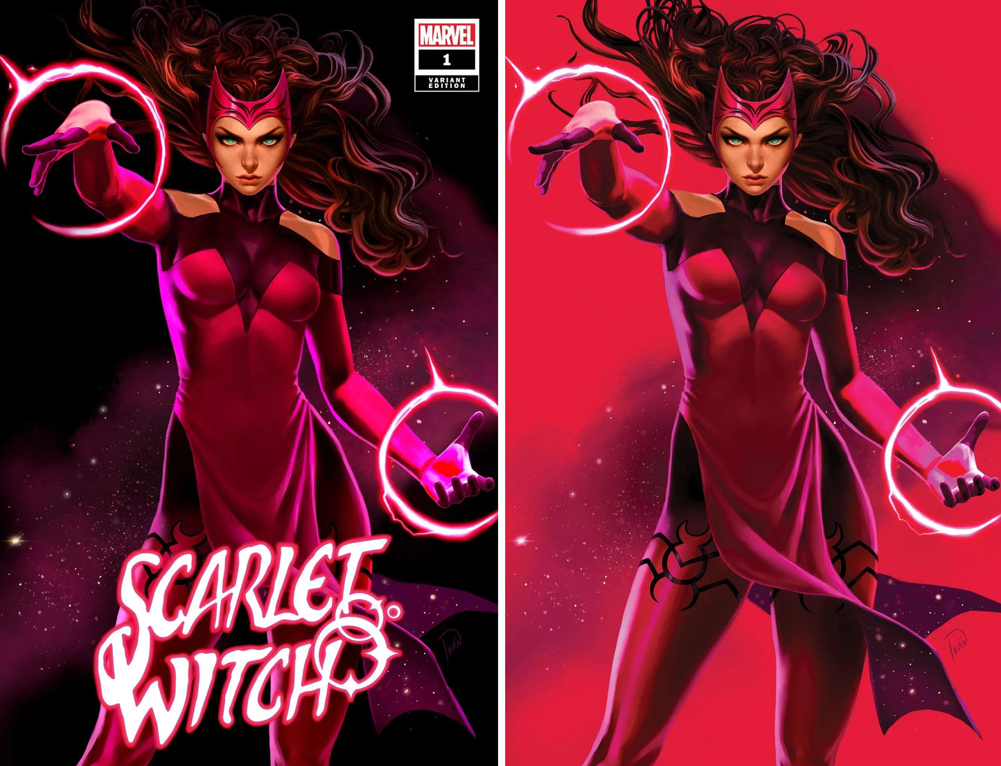 SCARLET WITCH #1 (IVAN TALAVERA EXCLUSIVE TRADE/VIRGIN VARIANT SET)(2024) Fandom Comic Shop