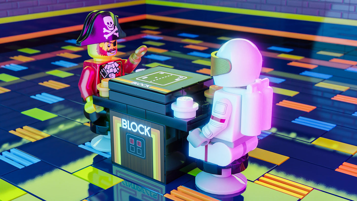 Block 2-Player Classic Arcade made using LEGO parts - B3 Customs B3 Customs