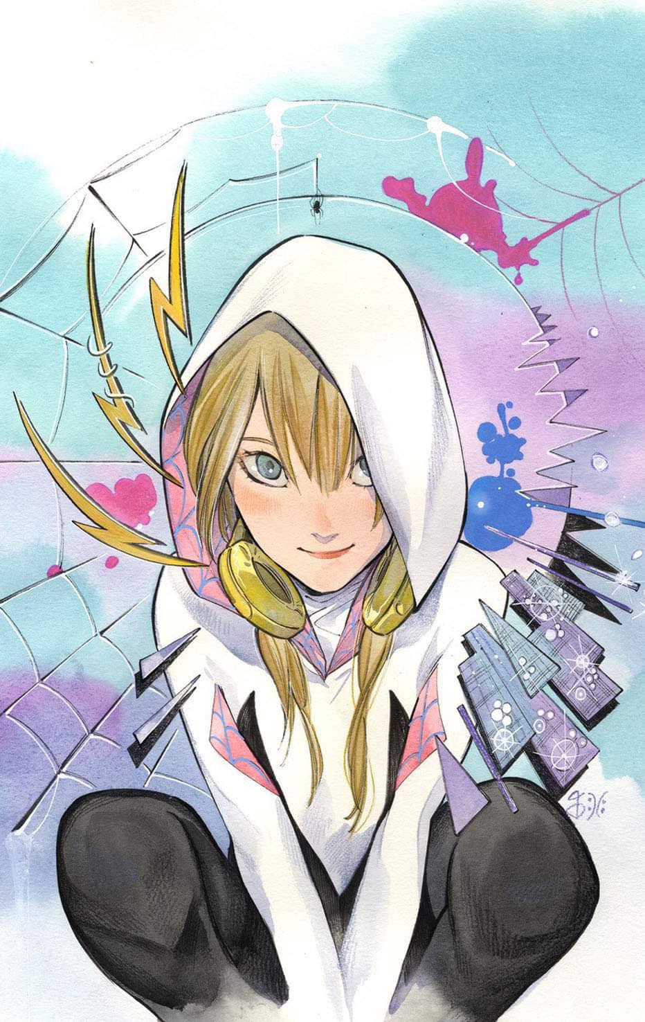 SPIDER-GWEN: GHOST SPIDER #1 (IVAN TALAVERA/PEACH MOMOKO EXCLUSIVE TRADE/VIRGIN VARIANT SET) Fandom Comic Shop