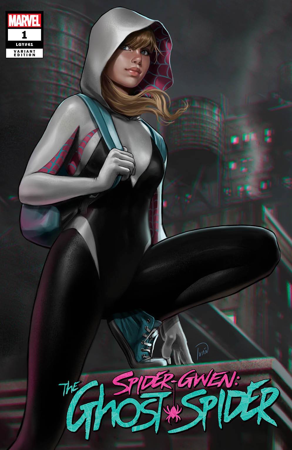 SPIDER-GWEN: GHOST SPIDER #1 (IVAN TALAVERA/PEACH MOMOKO EXCLUSIVE TRADE/VIRGIN VARIANT SET) Fandom Comic Shop